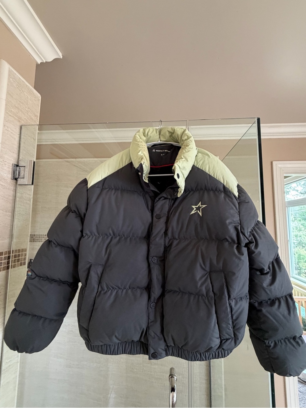 Perfect Moment Gray and Green Puffer Jacket size Small